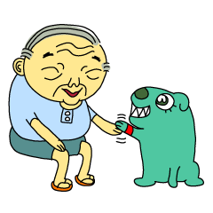 [LINEスタンプ] Uncle Dan ＆ Dum the dog