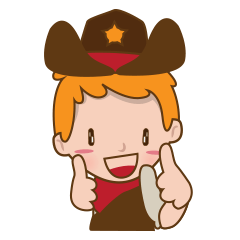 [LINEスタンプ] チャーミングなカウボーイのビルの画像（メイン）