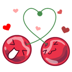 [LINEスタンプ] Mr. ＆ Mrs. Cherry