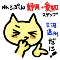 [LINEスタンプ] 静岡 遠州弁／愛知 東三河弁 ねこぷん方言の画像（メイン）