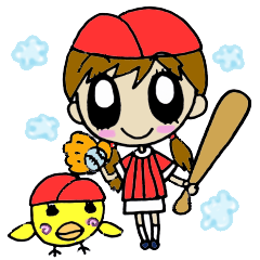 [LINEスタンプ] 野球女子