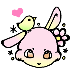 [LINEスタンプ] カラフルうさぎのらびたん。