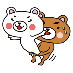 [LINEスタンプ] 熊のカップルの画像（メイン）