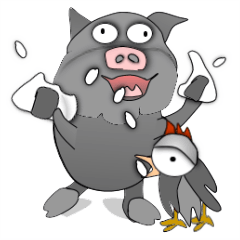 [LINEスタンプ] 鹿児島の黒豚 （ かごしま弁 日常会話編 )の画像（メイン）