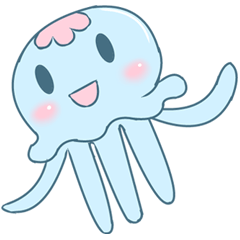 [LINEスタンプ] ゆらゆらカラフル海月（くらげ）ちゃん