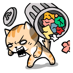 [LINEスタンプ] ぐずねこのキレた日常の画像（メイン）