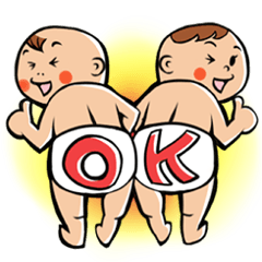 [LINEスタンプ] お願い！ベイビー。【英語版】の画像（メイン）