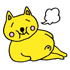 [LINEスタンプ] 黄色いネコ