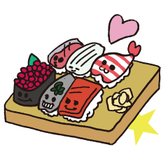 [LINEスタンプ] sushi world