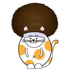 [LINEスタンプ] アフロ猫のアルファーロ