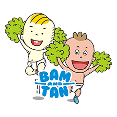 [LINEスタンプ] Bam ＆ Tan: Lets Playの画像（メイン）