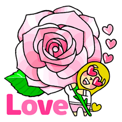 [LINEスタンプ] 口下手な僕は花をそえての画像（メイン）