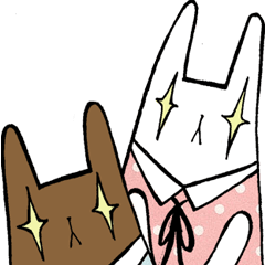 [LINEスタンプ] BBFF : Bunny Best Friend Forever