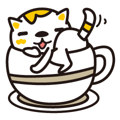 [LINEスタンプ] ティーカップねこさんの画像（メイン）