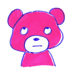 [LINEスタンプ] ピンクマはおしゃべりなピンク色のクマ