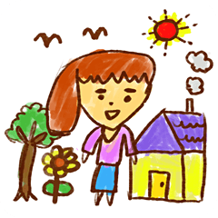 [LINEスタンプ] 子供のアート かわいいの画像（メイン）