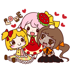 [LINEスタンプ] イチゴショートとショコラとミルフィーユ