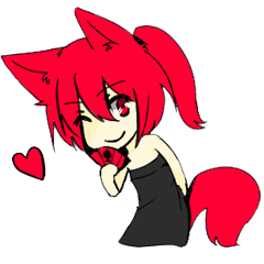 [LINEスタンプ] Fox Girl happy smileの画像（メイン）