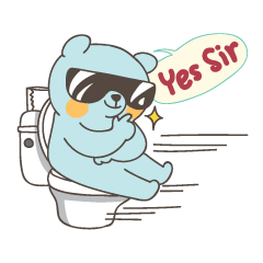 [LINEスタンプ] BlueDumb Poo Time [EN]の画像（メイン）