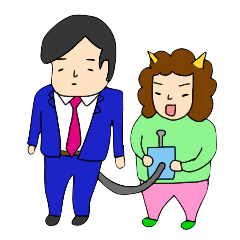 [LINEスタンプ] サラリーマンと鬼嫁