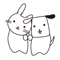[LINEスタンプ] うさネコとone
