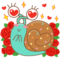 [LINEスタンプ] MooMoo, the lovely snail