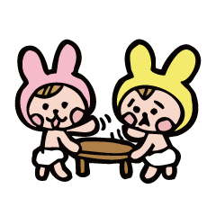 [LINEスタンプ] Diaper Twins