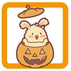 [LINEスタンプ] ふわうさ ハロウィン編