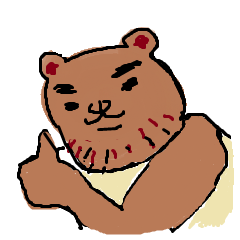 [LINEスタンプ] ひげ島熊おさんの画像（メイン）