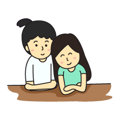 [LINEスタンプ] Boy＆Girl Loverの画像（メイン）