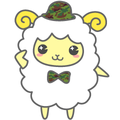 [LINEスタンプ] 自衛隊札幌地本キャラクター羊のモコちゃんの画像（メイン）