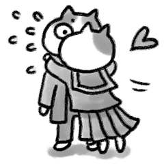 [LINEスタンプ] 筆ねこ