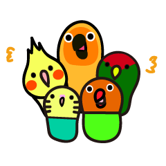 [LINEスタンプ] イモ虫インコの画像（メイン）