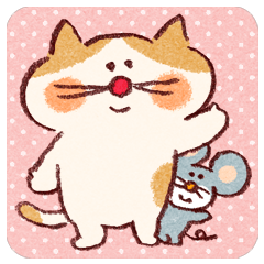 [LINEスタンプ] ねこさんとねずみくんの画像（メイン）