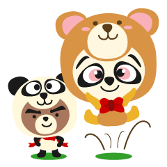 [LINEスタンプ] パンダのパンとクマのベイの画像（メイン）