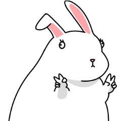 [LINEスタンプ] やる気のないウサギさんの画像（メイン）