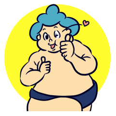 [LINEスタンプ] がんばれ！おすもう君！