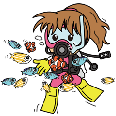 [LINEスタンプ] Love Scubaの画像（メイン）