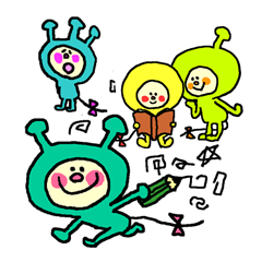 [LINEスタンプ] Space people