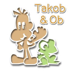 [LINEスタンプ] Takob ＆ Ob : Graphics version