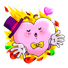 [LINEスタンプ] Burning Heart