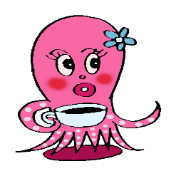 [LINEスタンプ] LOVELY OCTOPUS GIRL