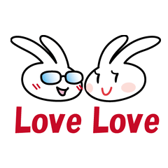 [LINEスタンプ] Cute rabbitの画像（メイン）