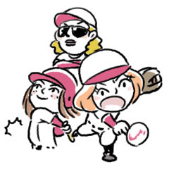 [LINEスタンプ] 野球で会話 がんばれ！ニッキーズ