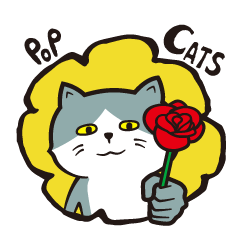 [LINEスタンプ] ポップキャッツの画像（メイン）