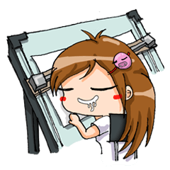 [LINEスタンプ] Tiny Architect Girl