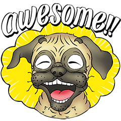 [LINEスタンプ] The Humen of Pug [English Ver.]の画像（メイン）