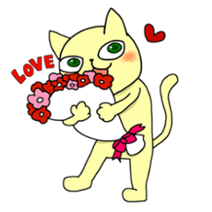 [LINEスタンプ] ロマンチックねこ