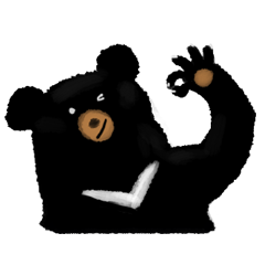 [LINEスタンプ] BLACK BEAR