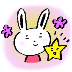 [LINEスタンプ] funny rabbit Usada -English ver.-